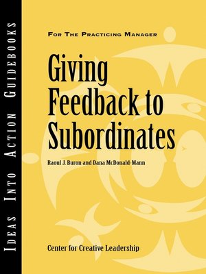 cover image of Giving Feedback to Subordinates